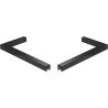 Mexen ensemble de supports angulaires en L pour parois de douche 10 mm, noir - 800-07-70