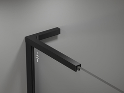 Mexen ensemble de supports angulaires en L pour parois de douche 10 mm, noir - 800-07-70