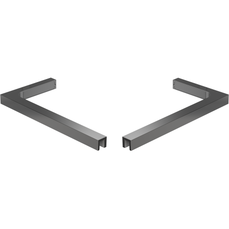 Mexen ensemble de supports angulaires en L pour parois de douche 10 mm, noir - 800-07-95