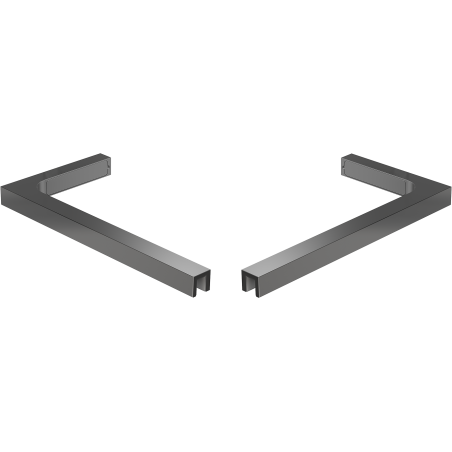 Mexen Uni-L2 kit de supports d'angle en L pour parois de douche de 10 mm, noir - 800-07-95