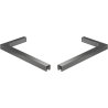 Mexen ensemble de supports angulaires en L pour parois de douche 10 mm, noir - 800-07-95