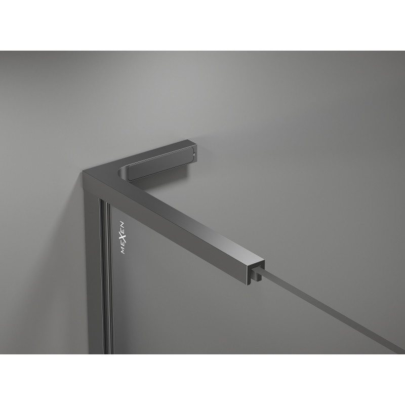 Mexen Uni-L2 kit de supports d'angle en L pour parois de douche de 10 mm, noir - 800-07-95