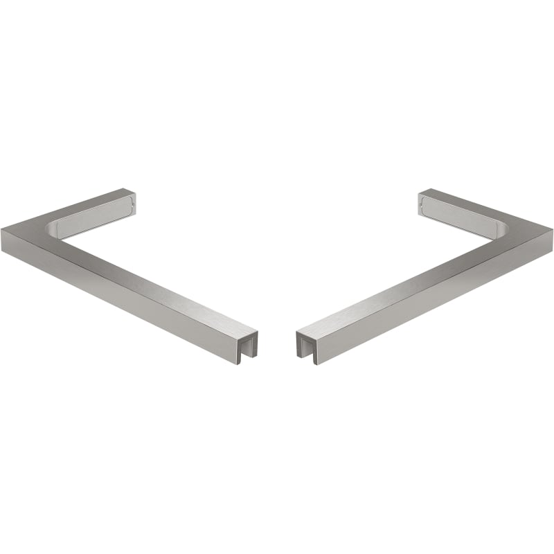 Mexen Uni-L2 ensemble de supports d’angle en L pour parois de douche de 10 mm, nickel brossé - 800-07-97