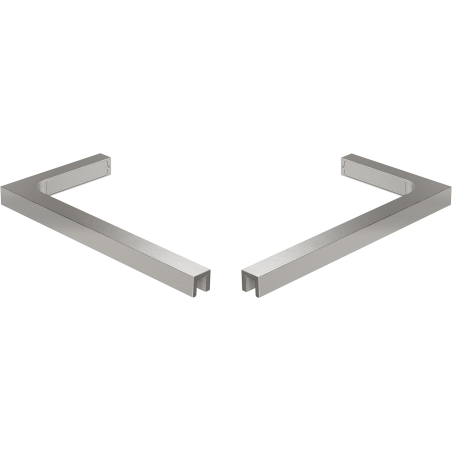 Mexen ensemble de supports d'angle en L pour parois de douche 10 mm, nickel brossé - 800-07-97