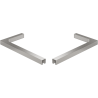 Mexen ensemble de supports d'angle en L pour parois de douche 10 mm, nickel brossé - 800-07-97