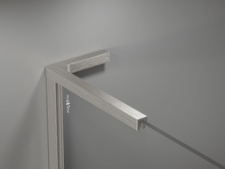 Mexen ensemble de supports d'angle en L pour parois de douche 10 mm, nickel brossé - 800-07-97