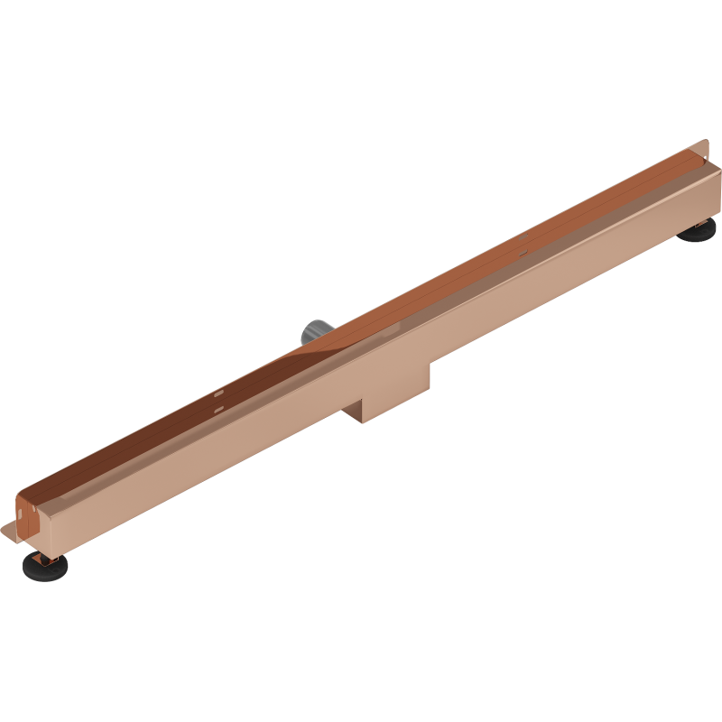 Mexen Flat Wall caniveau mural 2 en 1 110 cm, or rose - 1630110