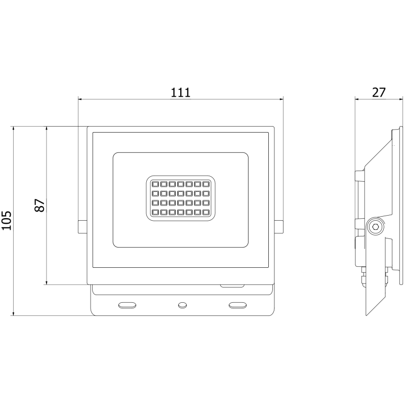 Mexen Luxpro projecteur LED, 20W, Froid - 6500K, 1800 lm, noir - L230-020-65-70