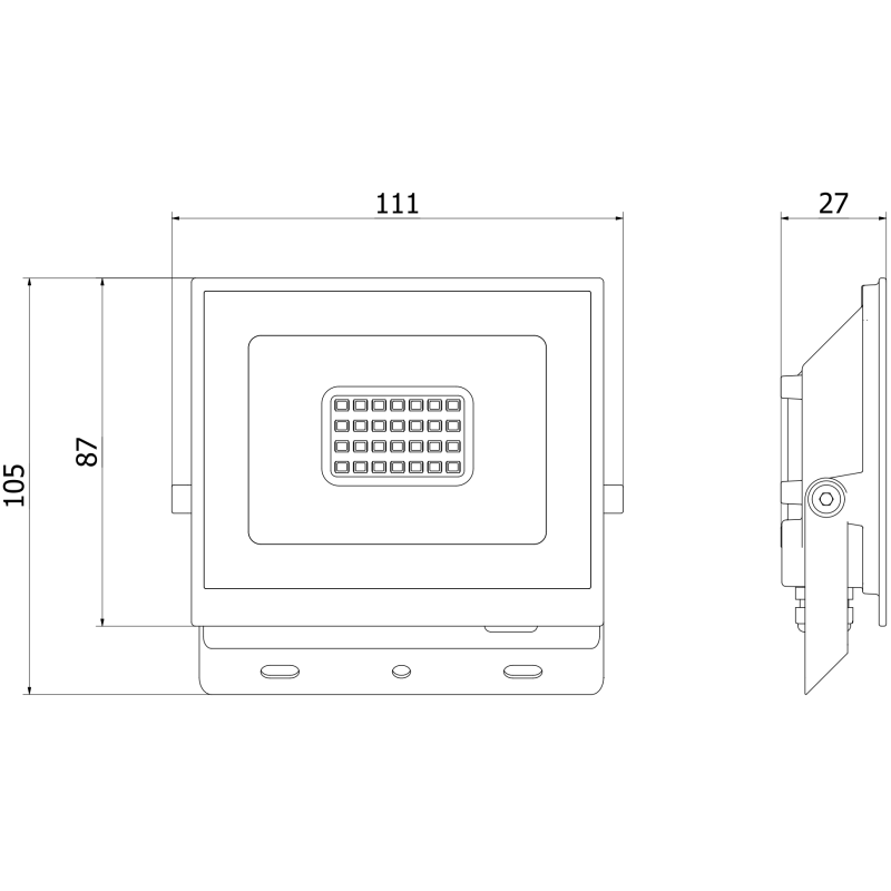 Mexen Luxpro projecteur LED, 20W, Neutre - 4000K, 1800 lm, noir - L230-020-40-70