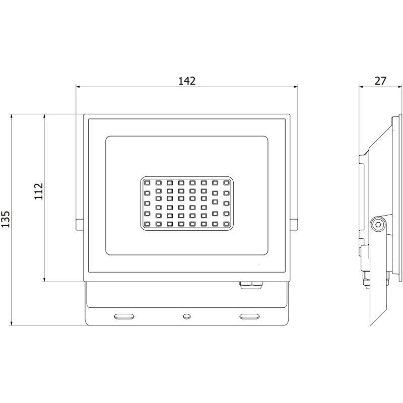 Mexen Luxpro projecteur LED, 30W, Neutre - 4000K, 2700 lm, noir - L230-030-40-70