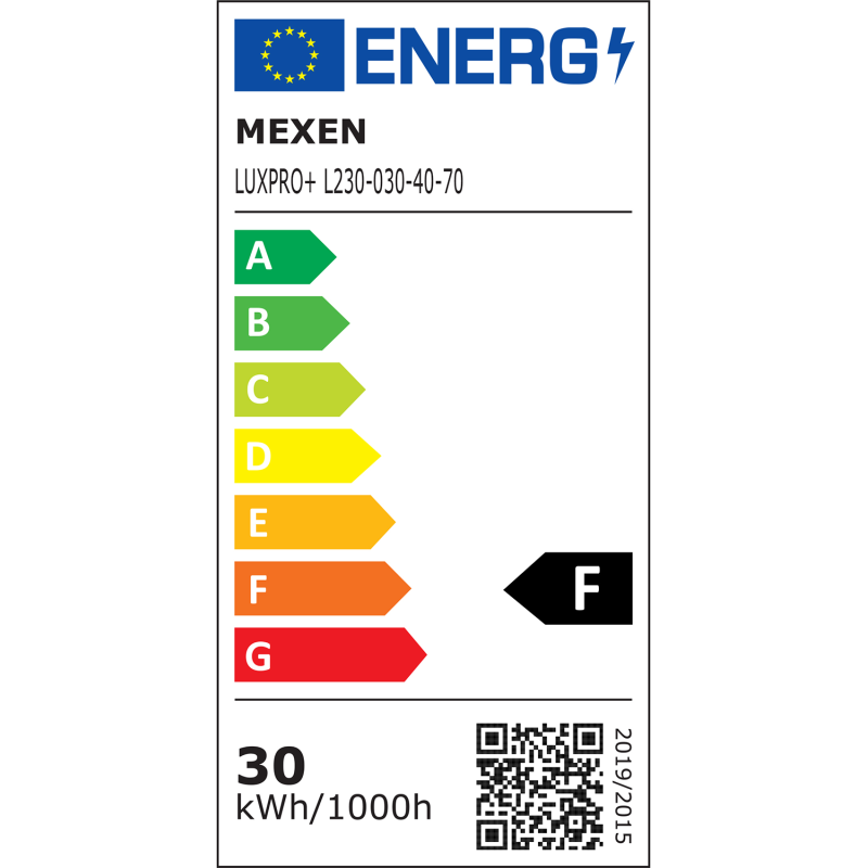 Mexen Luxpro projecteur LED, 30W, Neutre - 4000K, 2700 lm, noir - L230-030-40-70