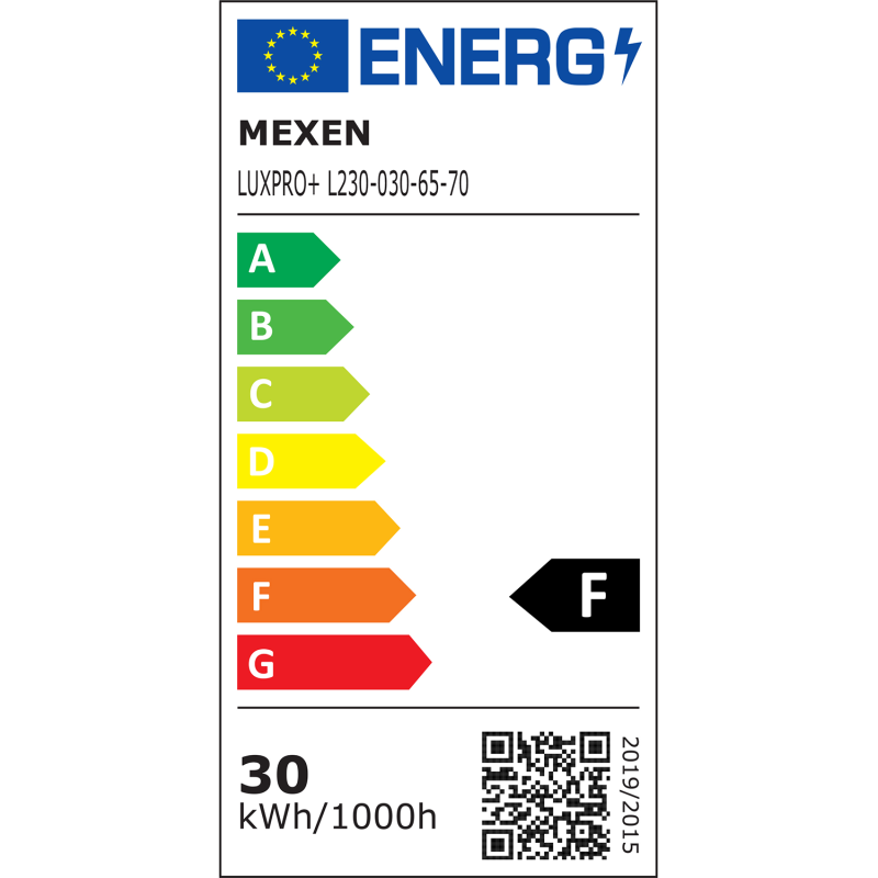 Mexen Luxpro projecteur LED, 30W, Froid - 6500K, 2700 lm, noir - L230-030-65-70