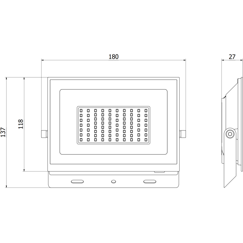 Mexen Luxpro projecteur LED, 50W, Froid - 6500K, 4500 lm, noir - L230-050-65-70