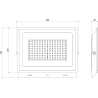 Mexen Luxpro projecteur LED, 100W, Froid - 6500K, 9000 lm, noir - L230-100-65-70