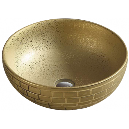 Mexen Briana lavabo de comptoir 40 x 40 cm, Or - 22064052