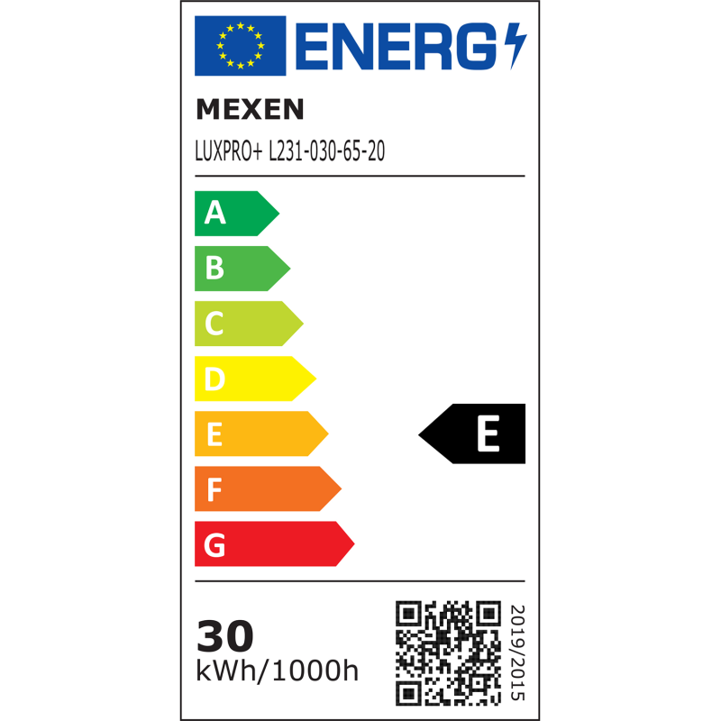 Mexen Luxpro+ projecteur LED, 30W, Froid - 6500K, 3300 lm, blanc - L231-030-65-20