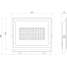 Mexen Luxpro+ projecteur LED, 70W, Froid - 6500K, 7700 lm, blanc - L231-070-65-20