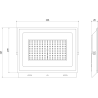 Mexen Luxpro+ projecteur LED, 100W, froid - 6500K, 11000 lm, blanc - L231-100-65-20