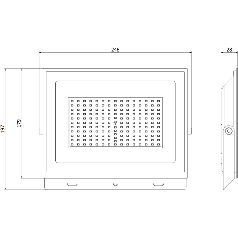 Mexen Luxpro+ projecteur LED, 100W, froid - 6500K, 11000 lm, noir - L231-100-65-70