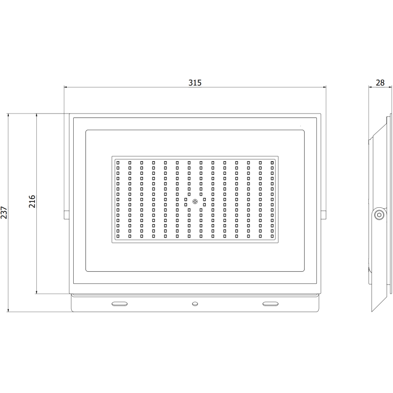 Mexen Luxpro+ projecteur LED, 150W, Froid - 6500K, 16500 lm, noir - L231-150-65-70