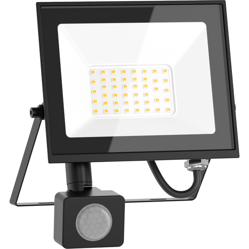 Mexen Luxpro projecteur LED avec détecteur de mouvement, 30W, Froid - 6500K, 2700 lm, noir - L235-030-65-70