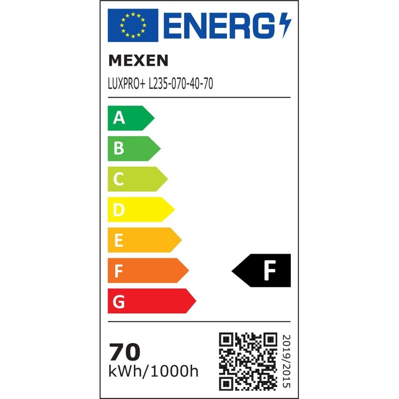 Mexen Luxpro projecteur LED avec détecteur de mouvement, 70W, Neutre - 4000K, 6300 lm, noir - L235-070-40-70