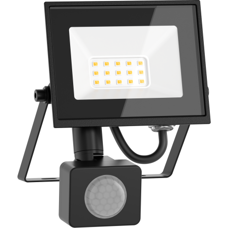 Mexen Luxpro+ projecteur LED avec détecteur de mouvement, 10W, froid - 6500K, 1100 lm, noir - L236-010-65-70
