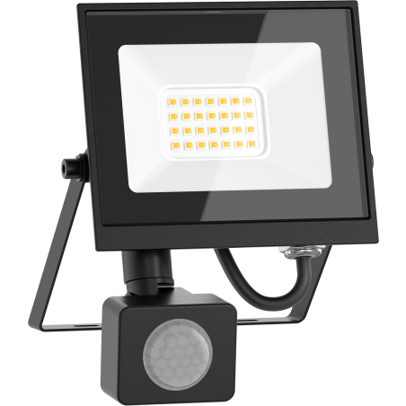 Mexen Luxpro+ projecteur LED avec détecteur de mouvement, 20W, Neutre - 4000K, 2200 lm, noir - L236-020-40-70