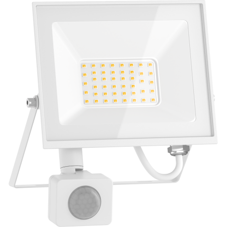 Mexen Luxpro+ projecteur LED avec détecteur de mouvement, 30W, Neutre - 4000K, 3300 lm, blanc - L236-030-40-20