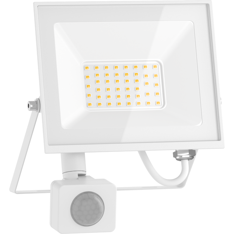 Mexen Luxpro+ projecteur LED avec détecteur de mouvement, 30W, Froid - 6500K, 3300 lm, blanc - L236-030-65-20