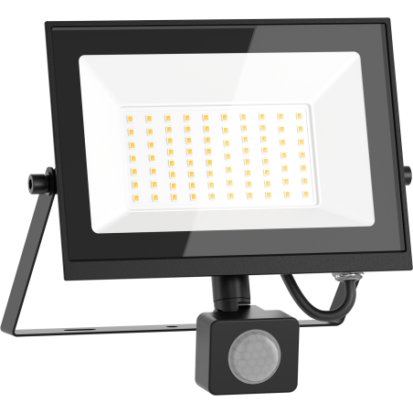 Mexen Luxpro+ projecteur LED avec détecteur de mouvement, 50W, Neutre - 4000K, 5500 lm, noir - L236-050-40-70