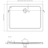 Mexen Roma cabine de douche pivotante 100 x 70 cm, transparente, or + receveur plat - 854-100-070-50-00-4010