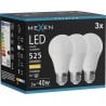 Mexen Nova 3x Ampoule LED E27, A60, 5W, Chaude - 3000K, 525 lm - L100-E27-0530-01x03