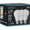Mexen Nova 3x Ampoule LED E27, A60, 6W, Froid - 6500K, 630 lm - L100-E27-0665-01x03