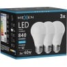 Mexen Nova 3x Ampoule LED E27, A60, 8W, Froid - 6500K, 840 lm - L100-E27-0865-01x03