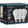 Mexen Nova 3x Ampoule LED E27, A60, 9W, Neutre - 4000K, 945 lm - L100-E27-0940-01x03