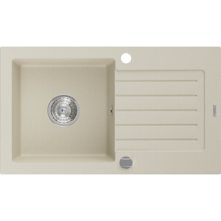 Mexen Pablo évier en granit à 1 cuve avec égouttoir 752 x 436 mm, Beige - 6510751010-69