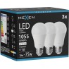 Mexen Nova 3x Ampoule LED E27, A60, 10W, Neutre - 4000K, 1055 lm - L100-E27-1040-01x03