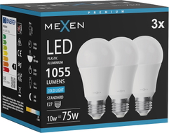 Mexen Nova 3x Ampoule LED E27, A60, 10W, Froid - 6500K, 1055 lm - L100-E27-1065-01x03