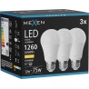 Mexen Nova 3x Ampoule LED E27, A60, 12W, Chaude - 3000K, 1260 lm - L100-E27-1230-01x03