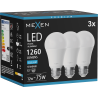 Mexen Nova 3x Ampoule LED E27, A60, 12W, Froid - 6500K, 1260 lm - L100-E27-1265-01x03