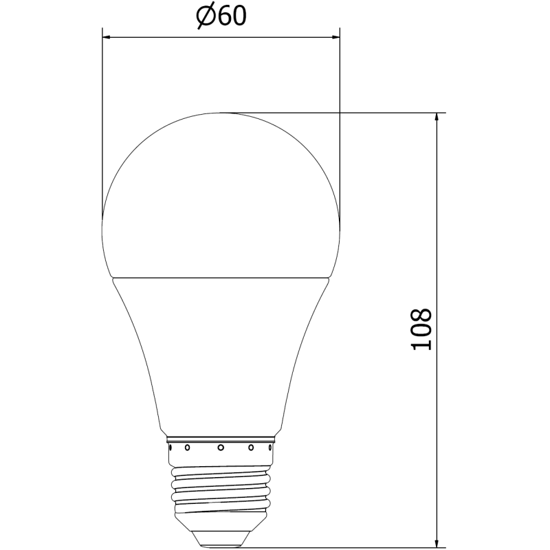 Mexen Nova 6x Ampoule LED E27, A60, 7W, Chaude - 3000K, 735 lm - L100-E27-0730-01x06