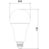 Mexen Nova 6x Ampoule LED E27, A70, 20W, Chaude - 3000K, 2100 lm - L100-E27-2030-01x06
