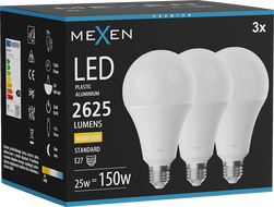 Mexen Nova 3x Ampoule LED E27, A95, 25W, Chaude - 3000K, 2625 lm - L100-E27-2530-01x03