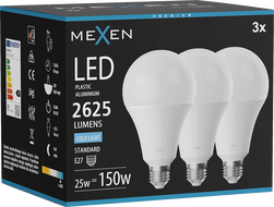 Mexen Nova 3x Ampoule LED E27, A95, 25W, Froid - 6500K, 2625 lm - L100-E27-2565-01x03