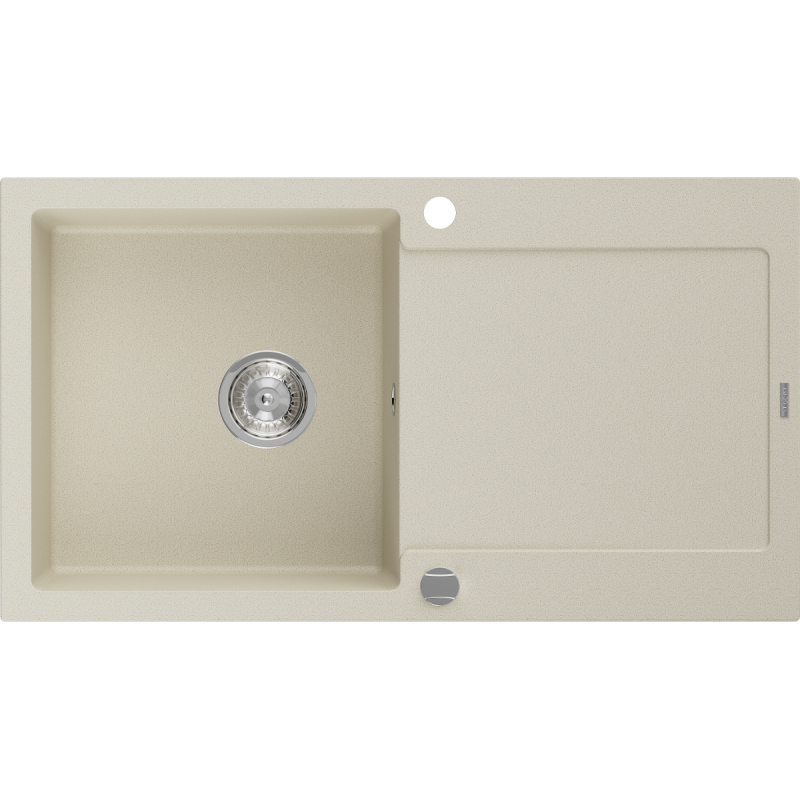 Mexen Leo évier en granit à 1 cuve avec égouttoir 900 x 500 mm, Beige - 6501901010-69