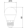 Mexen Nova 3x Ampoule LED E27, G45, 1W, Neutre - 4000K, 105 lm - L101-E27-0140-01x03