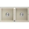 Mexen Mario évier en granit à 2 cuves 820 x 436 mm, Beige - 6504822000-69