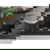 Mexen Mario évier en granit à 2 cuves 820 x 436 mm, Noir/Argent métallique - 6504822000-73