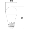 Mexen Nova 6x Ampoule LED E27, G45, 8W, Froid - 6500K, 840 lm - L101-E27-0865-01x06